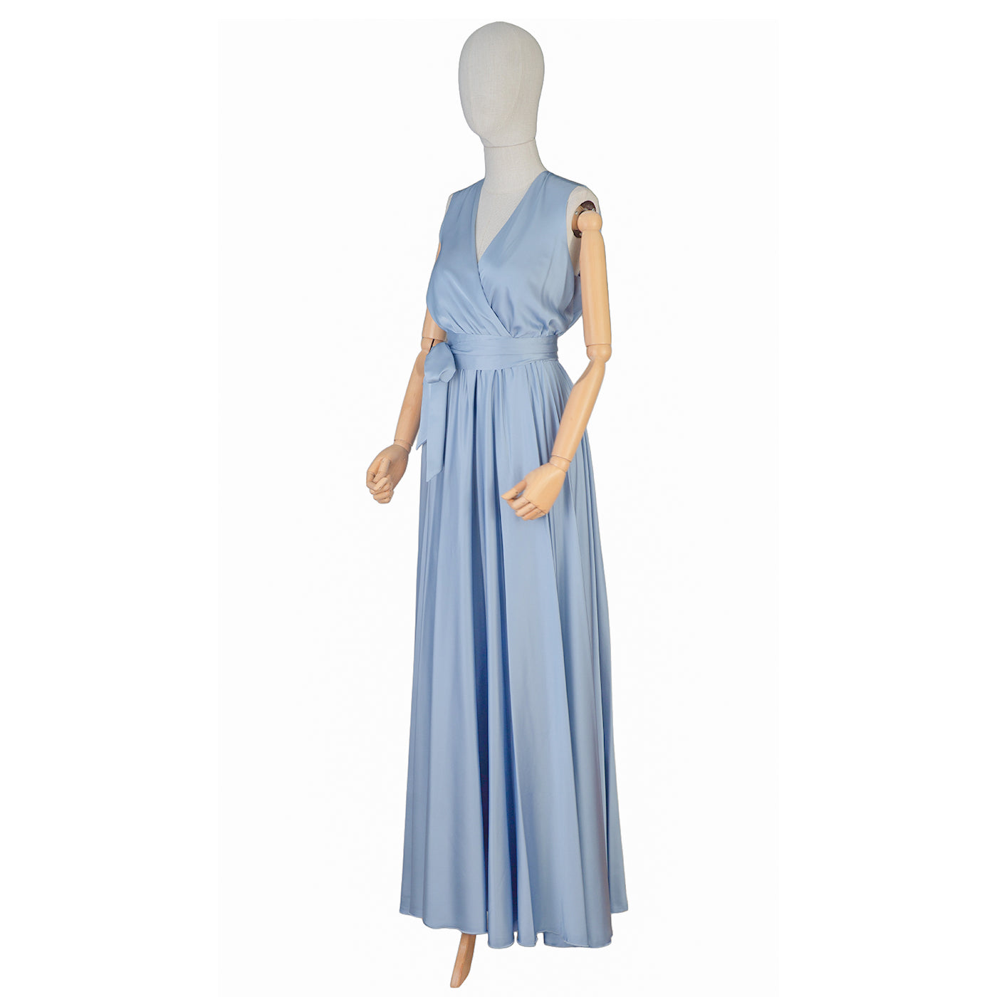 Sky Blue Sleeveless Maxi Dress – Light, Graceful &amp; Elegant