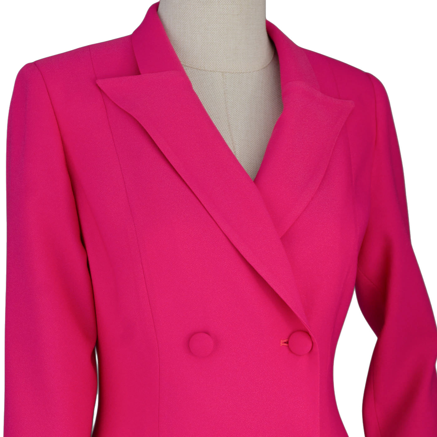 Fuchsia Pleated Blazer Dress – Power &amp; Grace in Every Detail