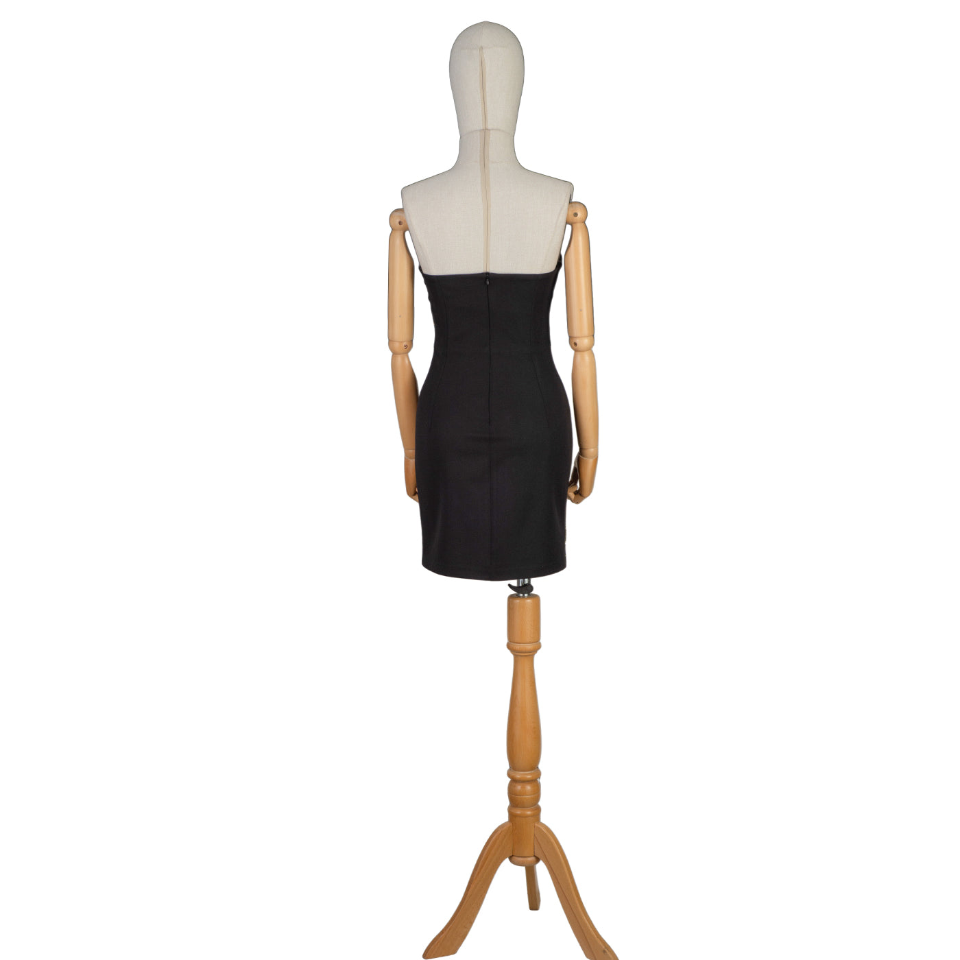 Black Strapless Mini Dress with Embroidery – Grace and Glamour