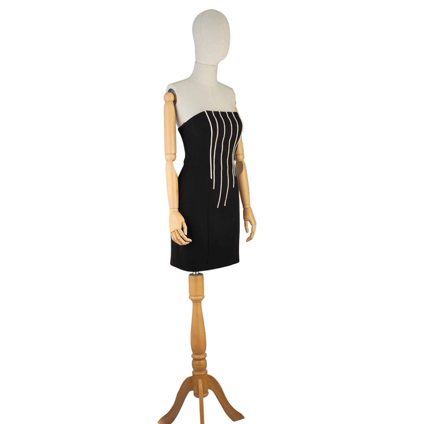 Pearl-Strand Mini Dress – Chic &amp; Confident