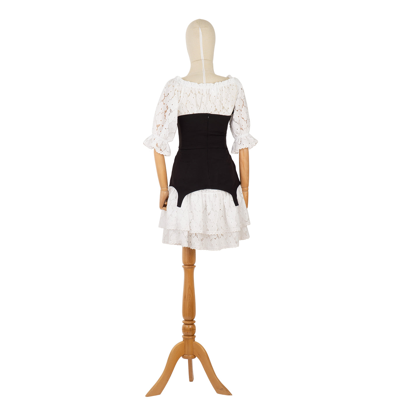 Dress with Contrast Corset and Lace
