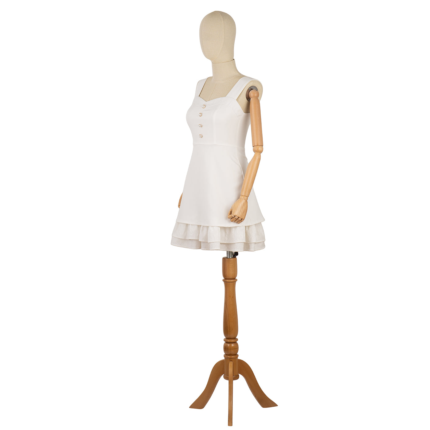 Strappy Dress with Layered Hem