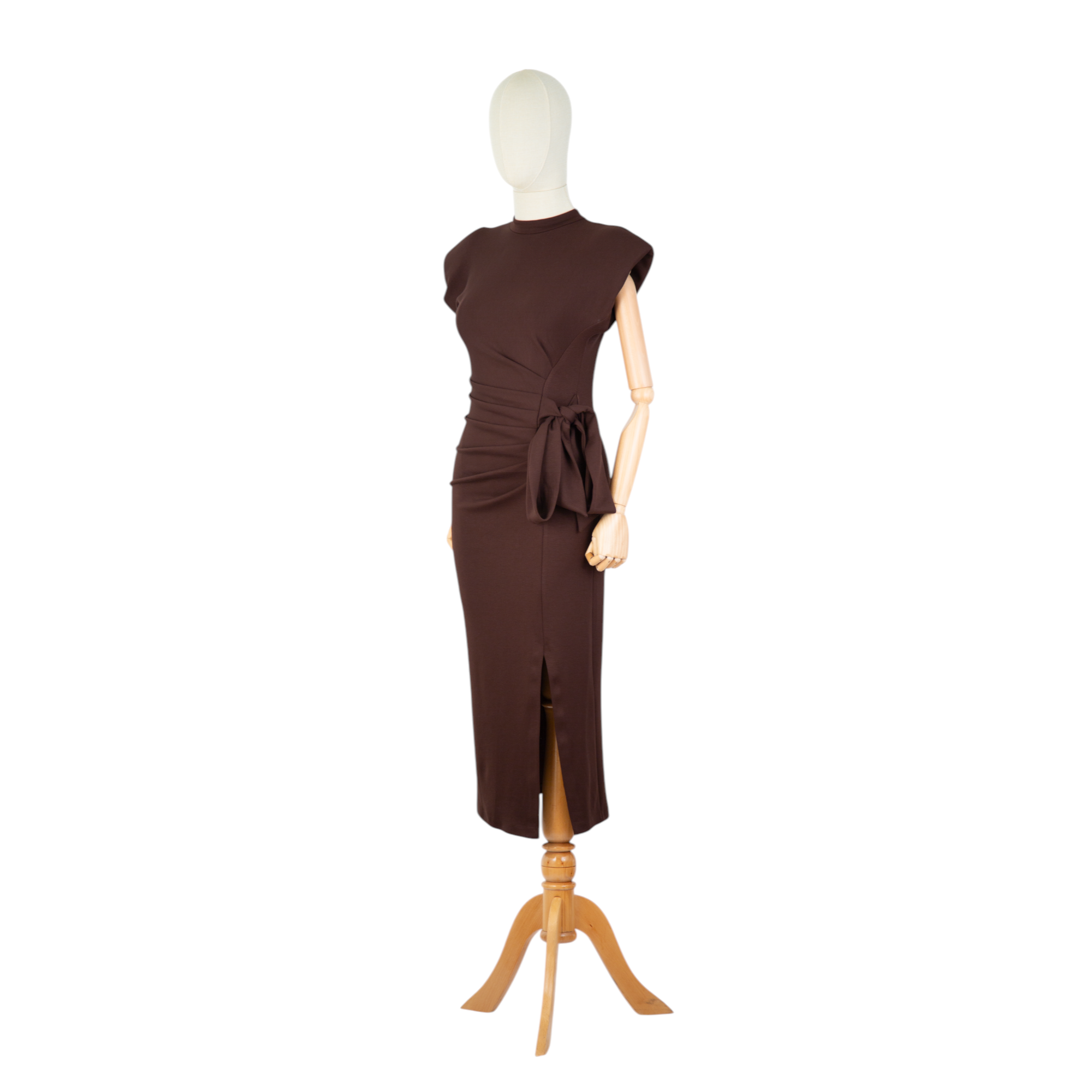 Chocolate Draped Midi Dress