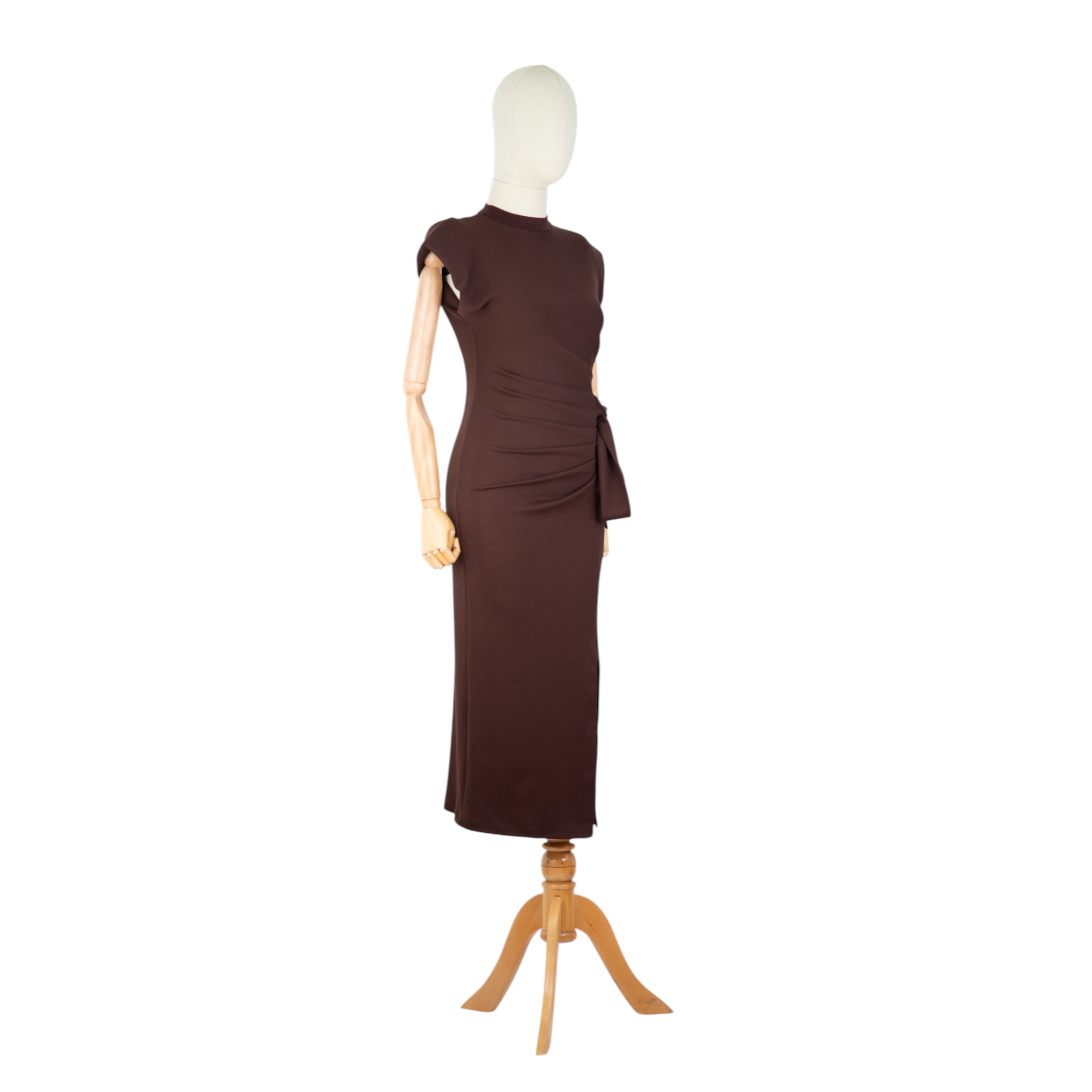 Chocolate Draped Midi Dress