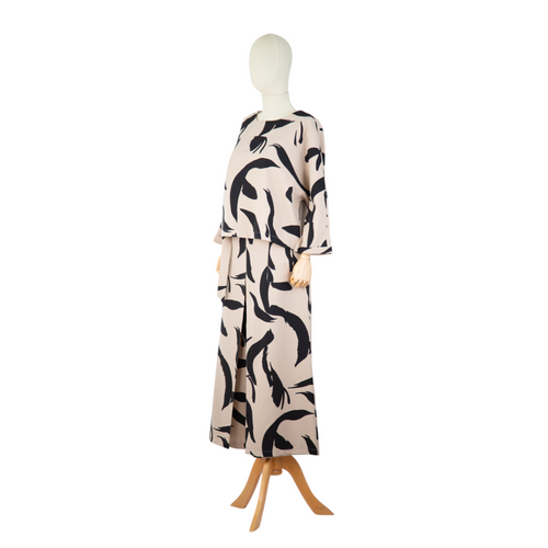 Abstract Elegance Printed Suit