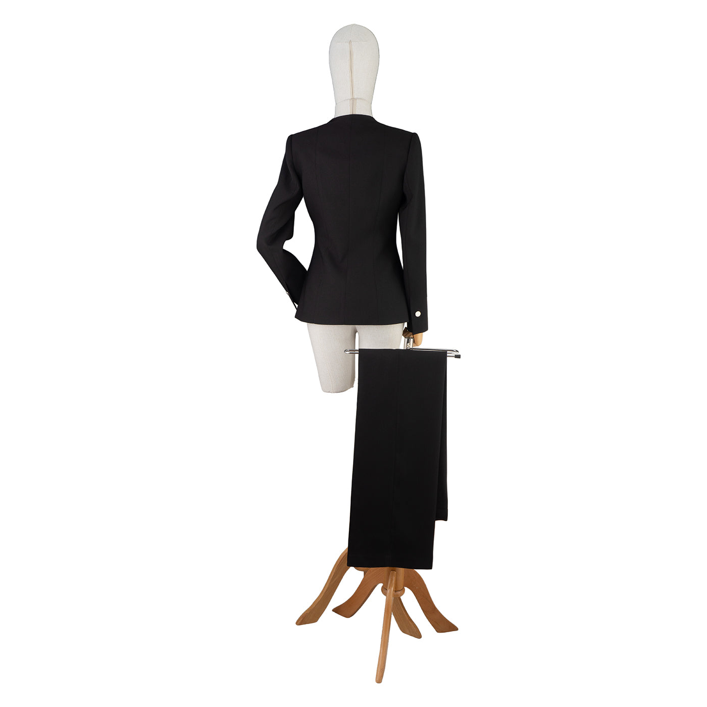 Black Suit with Statement Buttons – Bold Minimalist Elegance